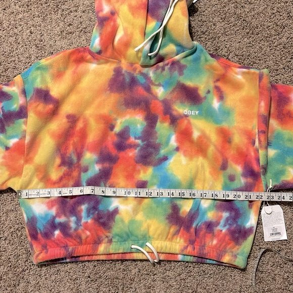 NWT HOST PICK OBEY Russett Hooded Sweatshirt Tie-dye - Picture 9 of 9